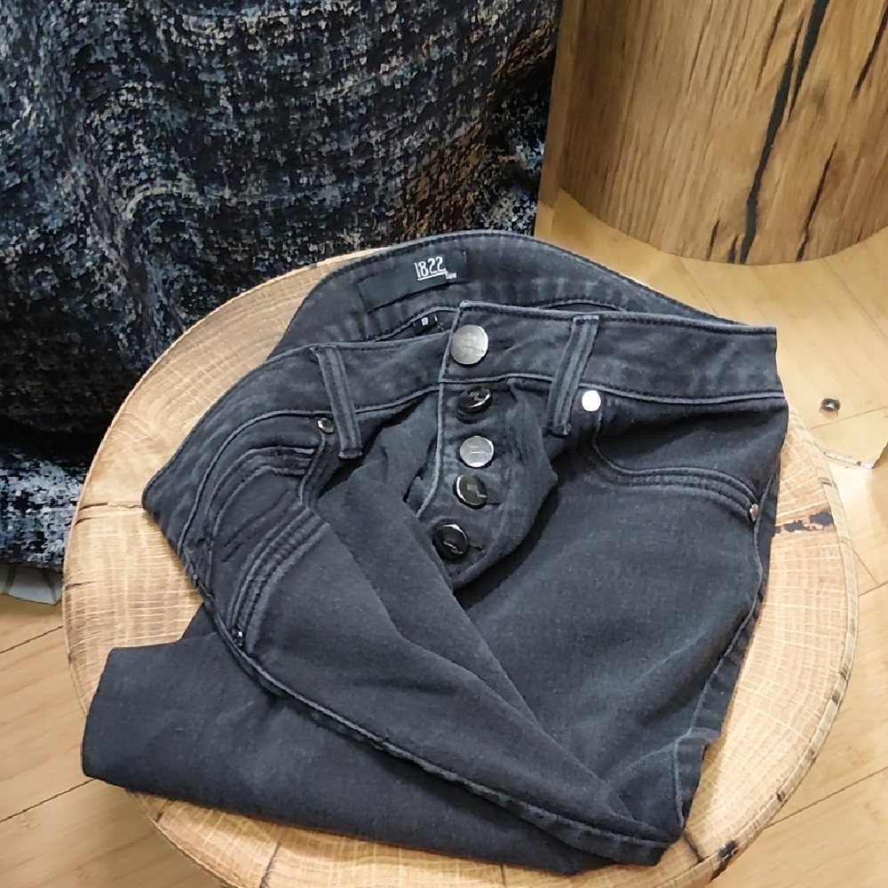 1822denim Dark Gray Stretch Jeans